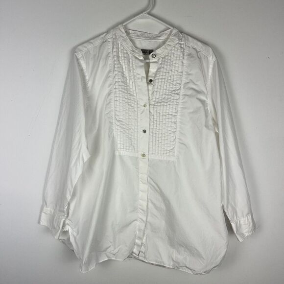 J. Jill Tops - J Jill White Button Down Shirt Long Sleeve Sz Medium​​​